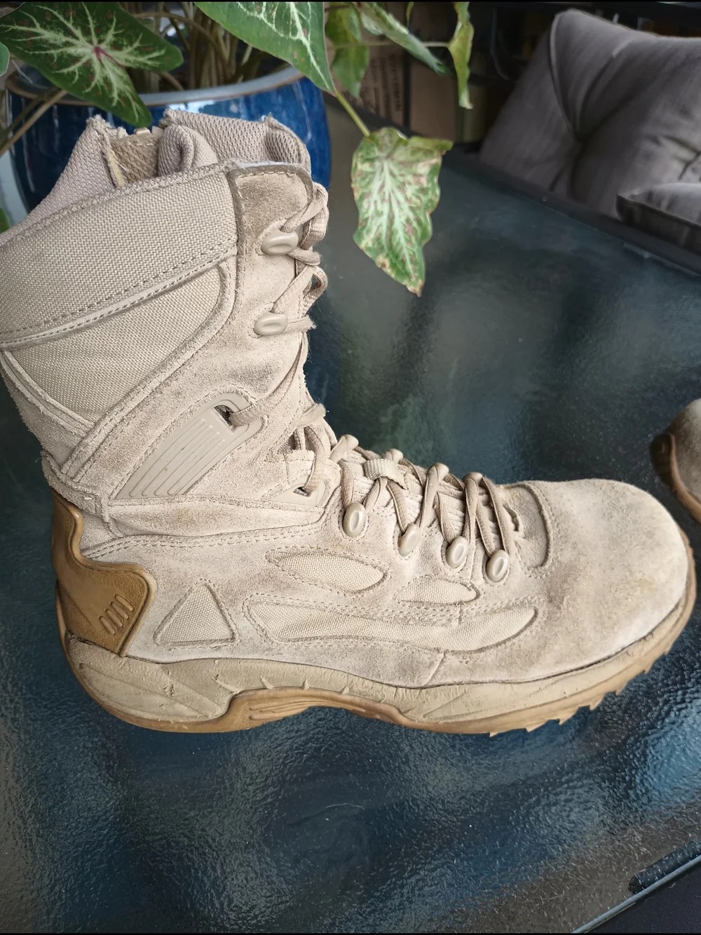 Converse Men's Rapid Response Tactical Boots Tan Suede Side Zip Size 11.5 W